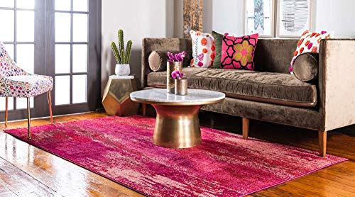 Tapete decorativo rectangular 185x275 cm rosa miniatura 2