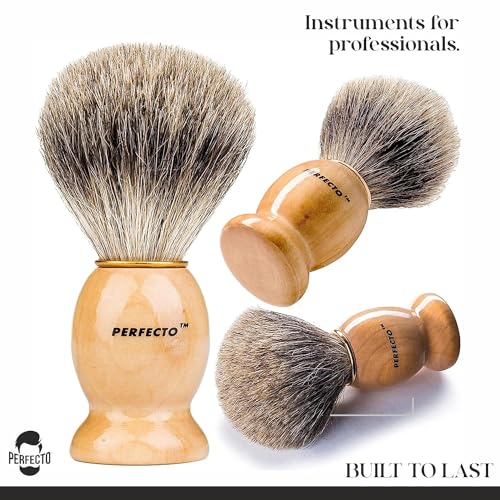 Image of Synthetic Bristles Shaving Brush For Men, Engineered for The Best Shave of Your Life. Shaving Brush - Shave Brush for Wet Shave for Safety Razor, Double Edge Razor, Straight Razor, Shaving Razor