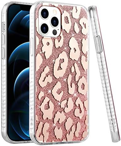 Amazon Com Teaught Iphone 12 Pro Max Case Leopard Patterns Rose Gold Glitter Sparkle Design For Girls Women Slim Soft Bumper Clear Edge Full Protection Bling Hard Back Cover For Iphone 12