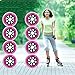 JCXYL EV 90mm/100mm Competition Speed Inline Skate Wheels 85A for PU Single Row Roller Skate Wheel Replacement Training Set of 8,Pink,100mm