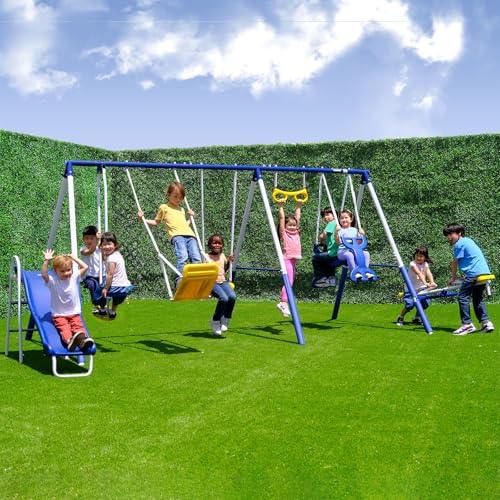 Sportspower Super 9 Metal Swing Set for Outdoor...