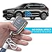 CHEZENHUI for Cadillac Key Fob Cover with Leather Lanyard, Car Key Case Shell Protection for Cadillac Escalade CTS SRX XT5 ATS CT6 5 Buttons Smart Remote Control Protector, Blue