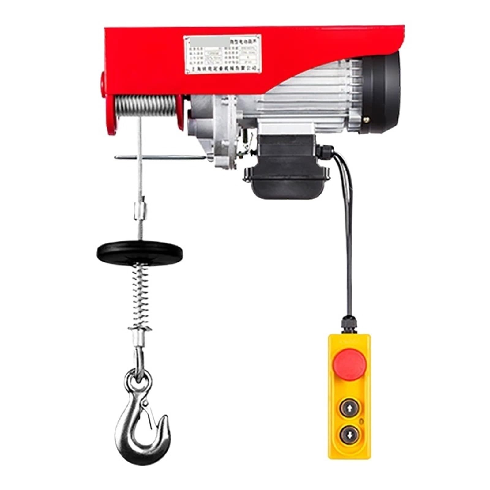 XNZJHPP 1000kg Electric Wire Rope Hoist Winch - Heavy-Duty Cranes Lift for Construction, Warehouse, and Industrial Use
