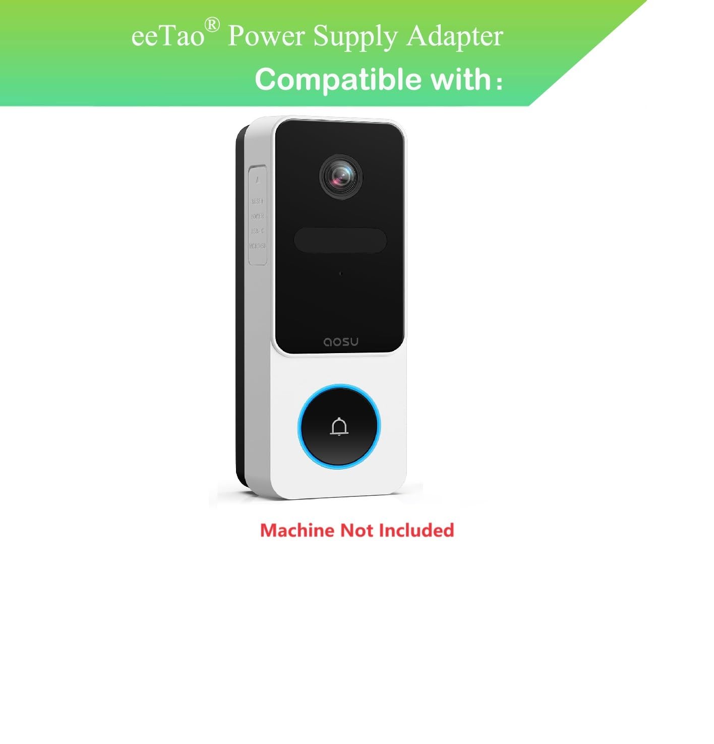 ビデオドアベル AOSU V8S ＋ACアダプタ(電源コード)のセット