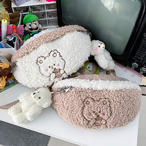 KESYOO Bolsa de Cintura de Animais para Meninas Fanny Pack Com Pingente de Urso para Adultos Criança