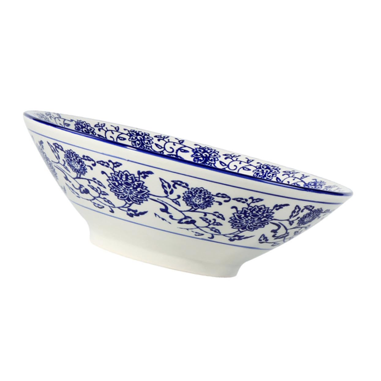 Sosoport Cuenco de Porcelana Azul y Tazón de Fideos Tazón de Sopa para Uso Doméstico Suministros de Cocina Cuenco para Servir Comida