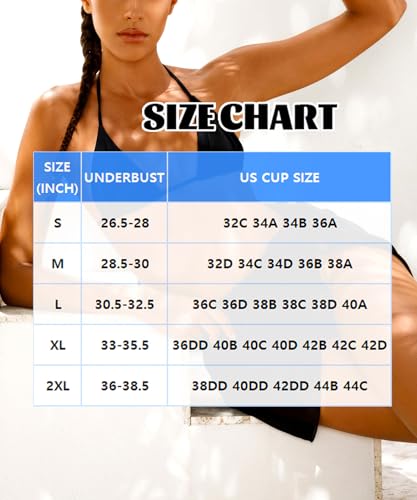 Women Push Up Bikini Top Halter Bikini Bathing Suit Tops Padded Swimsuit Tops only2