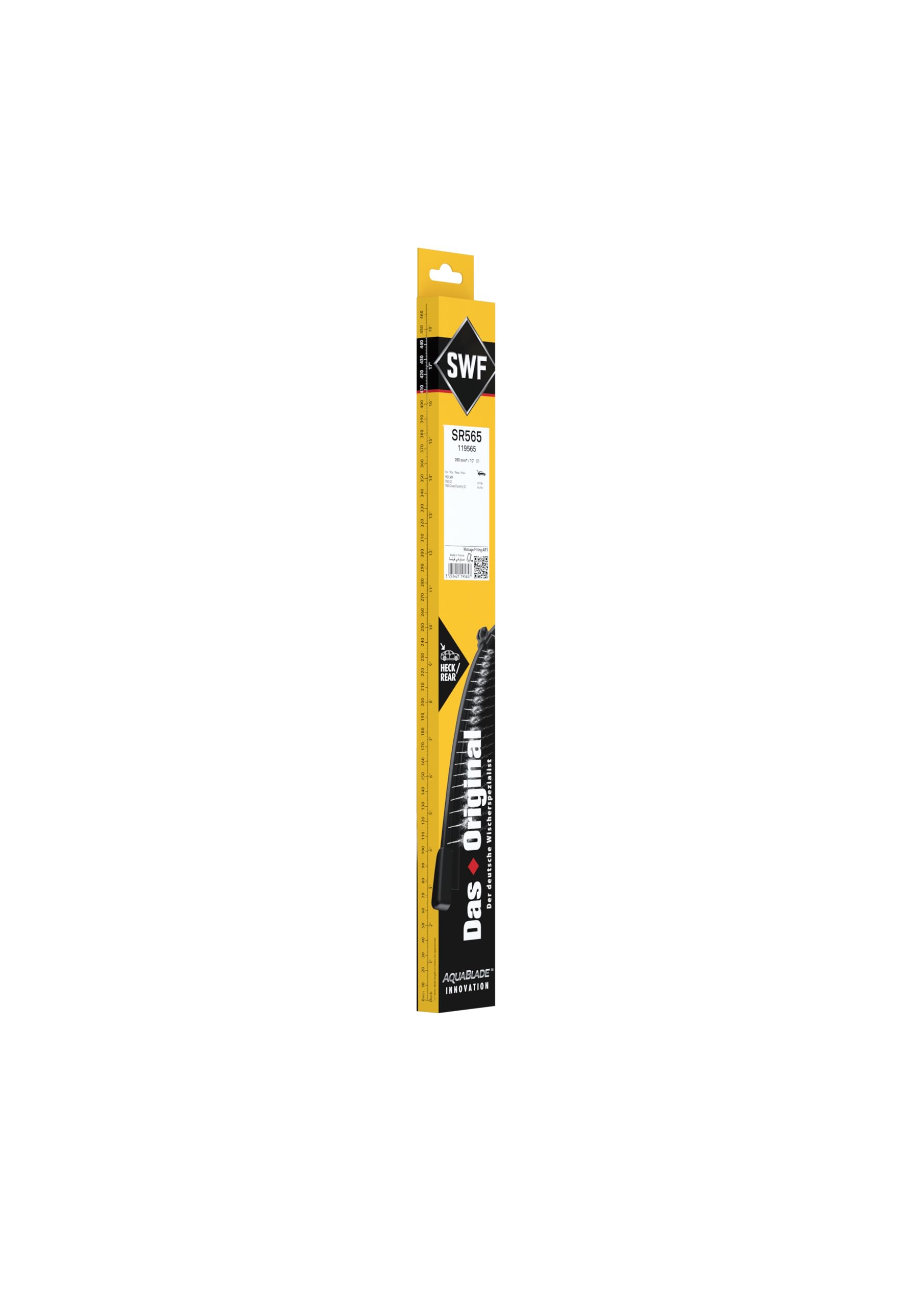 SWF Das Original 1x AquaBlade Pióro Wycieraczki SR565 - Tylne - 260 mm