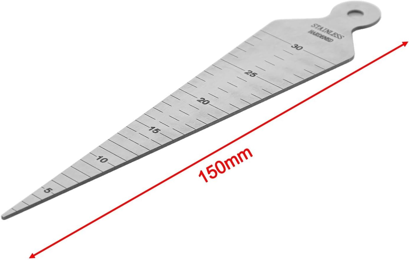 Feeler Gap Gauge 530mm Taper Wedge Tool for Precise Measurement of Hole Diameters and Apertures Made of Steel