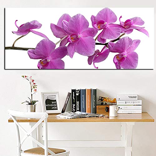 Toile imprimée rose orchidée fleur pop art affiche murale 60x120