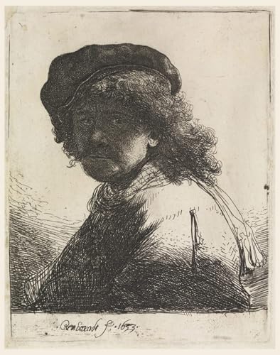 Impresión de lienzo Sciarpa Rembrandt para regalo cuadro artístico elegante 60x90cm