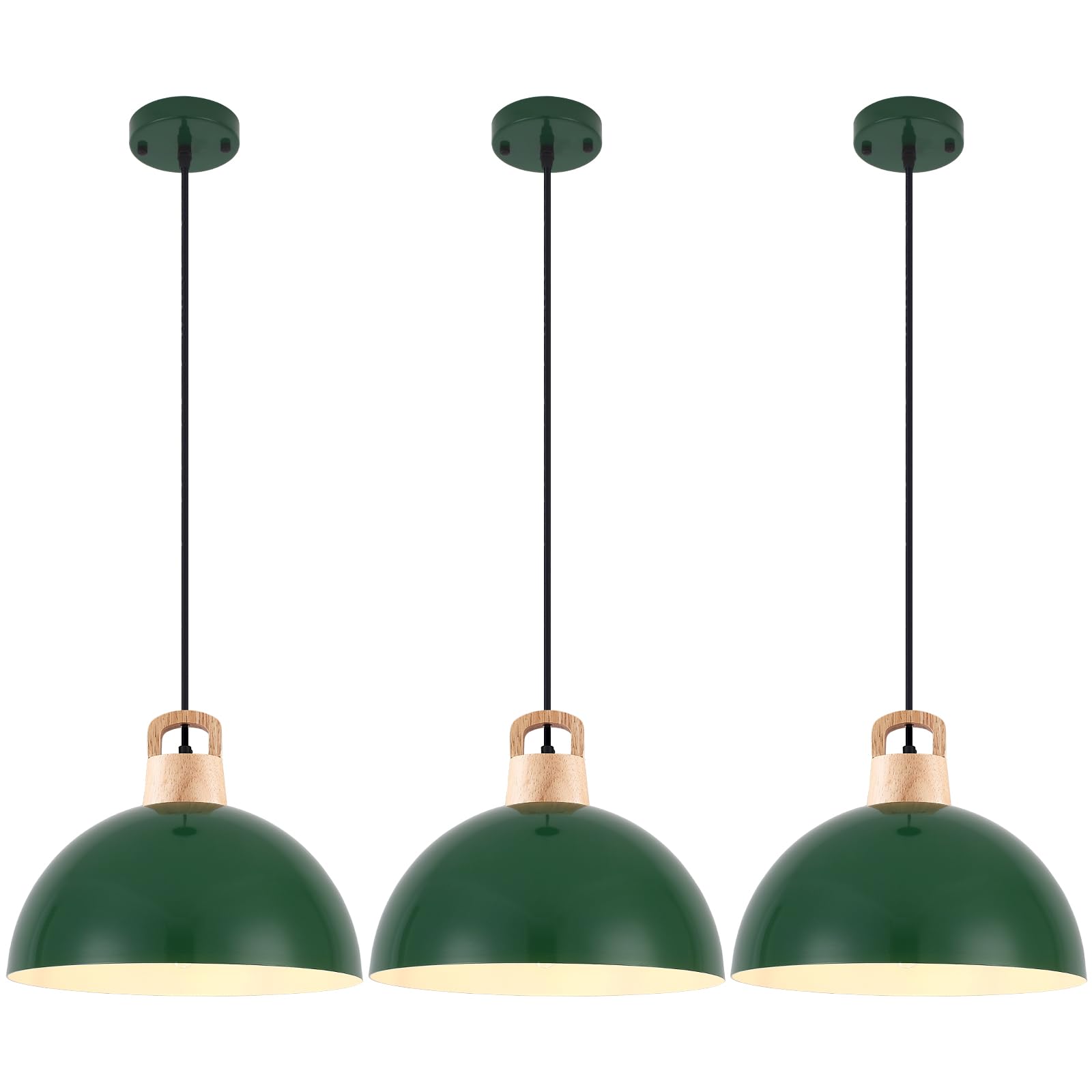 Photo 1 of SESIMENT Green Pendant Light, 3-Pack