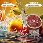 Mini Projector, VOPLLS 1080P Full HD Supported Video Projector, Portable Outdoor Home Theater Movie Projector, 50% Zoom, Compatible with HDMI, USB, AV, Smartphone/Tablet/Laptop (Small Projector) - Image 2