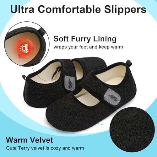 JIASUQI Womens Slippers Wide Diabetic Slippers for Men Adjustable House Shoes Indoor Outdoor4