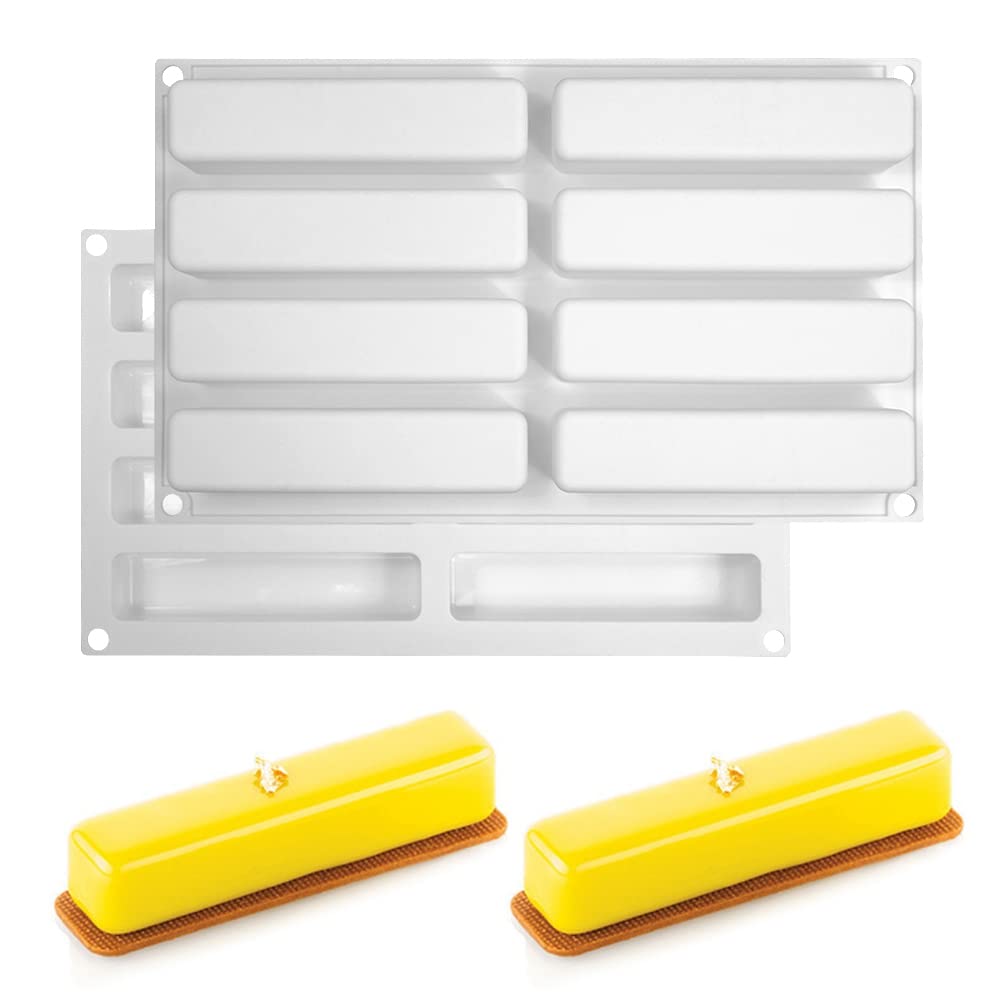 Long Square Shape Bar Mold Energy Bar Maker Silicone Mold for Ganache Jelly Caramels Cookies Pet Treats Baking Mold