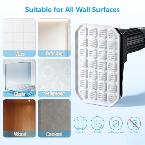Image of FADOTY Tension Curtain Rod No Drilling, 41-122 Inch Heavy Duty Shower Rod