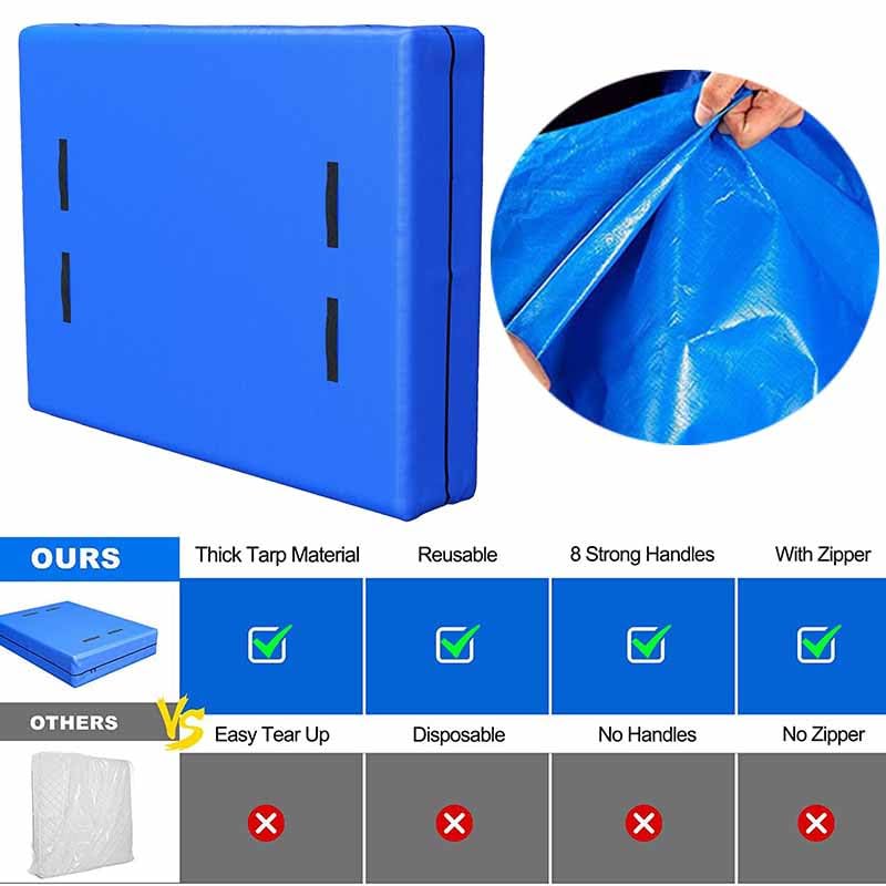 Custodie Impermeabili Per Materasso 90x200cm Set Di 2 | Per Traslochi E Riposo | Plastica Resistente - Foto 2