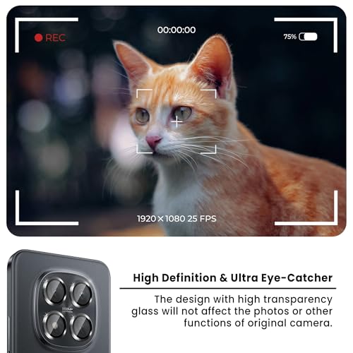 Image of ArmourPro Camera Lens Protector for Redmi Note 15 Pro Plus (6.83 Inches) Tough HD Individual Aluminum Alloy Rings 9H Camera Cover, Scratch-Resistant,Camera Lens Protection| Black, 1 Pack
