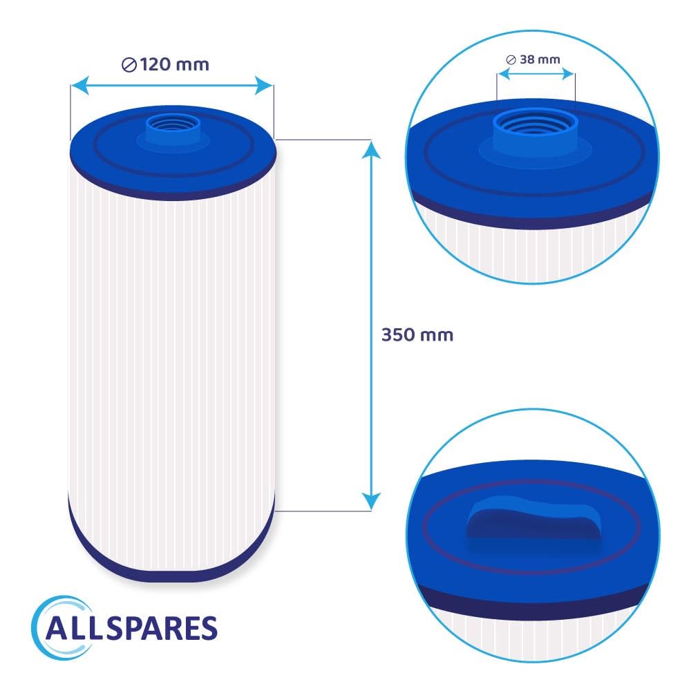 Filtr do spa kompatybilny z SC757 / 40508 / 4CH-949 / FD2007 / FC-0172 / PWW50L przez AllSpares