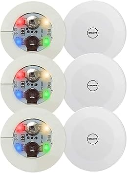 LED Bar Coasters، LED Sticker Lights، LED Bottle Lights Drink Holder Lights for الأطراف LED Bottle Lights to Stick Under the Bottle with 8 Light 6Pcs، Glass Coasters