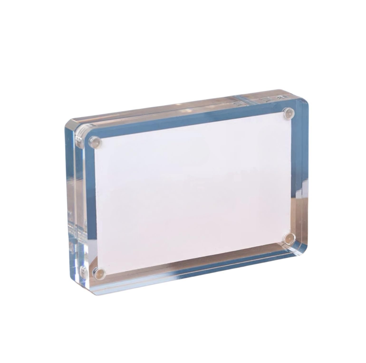 CETEOR Acrylic Stands for Display,Beveled Magnetic Price Exhibition Desktop Product Parameter Stand Small Desk Card(10.2x15.2cm)