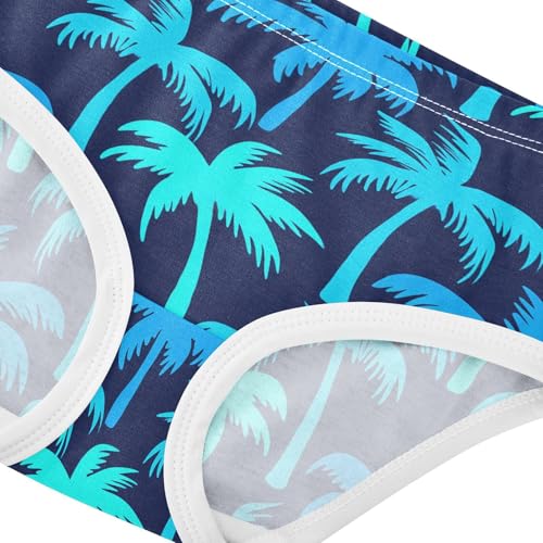 Summer Palm Tree Blue Toddler Girls's Underwear 2T 23022094