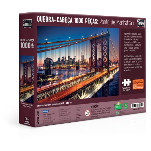 Ponte de Manhattan - Quebra-cabeça - 1000 peças - Toyster Brinquedos, 2961, Multicolorido