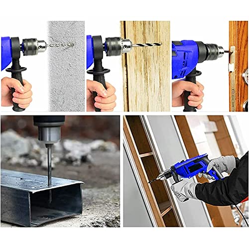 850W Schlagbohrmaschine Bohrmaschine, 2 in 1 Hammer & Schlagbohr, mit Drehgriff, variable Drehzahl, Bohren in Holz, Stahl, Beton, Mauerwerk – Bild 6