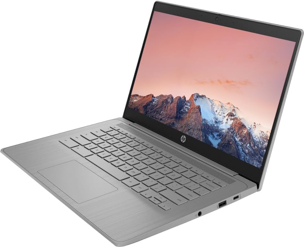 Image of HP Chromebook 14 inch Business & Student Laptop Computer, Intel Celeron N4120, HD Webcam, WI-FI, HD Audio, Chrome OS (4GB RAM | 64GB eMMC)