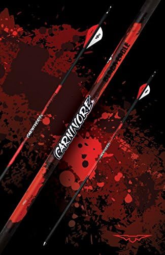 Black Eagle Carnivore Fletched Carbon Hunting Arrows - 12 Pack