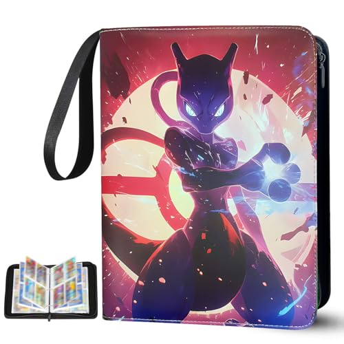 Álbum de tarjetas coleccionables, álbum de recortes para tarjetas, 50 páginas, capacidad para 400 tarjetas, soporte para tarjetas impermeable, cuaderno de colección de tarjetas, para coleccionar e