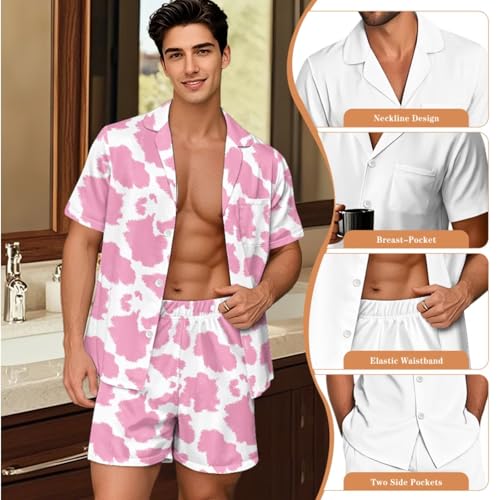 Matching Couples Pajamas Set - 2 Piece Short Sleeve Button Down Pjs, Soft Lounge Wear Lightweight Sleepwear4