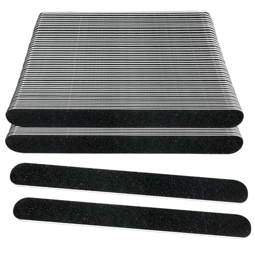 Limas de uñas Emery Board (paquete de 100), lima de uñas de madera de grano 100/180 para uñas naturales, juego de herramientas de manicura Emory Filers de 7 pulgadas, lima de uñas desechable para el