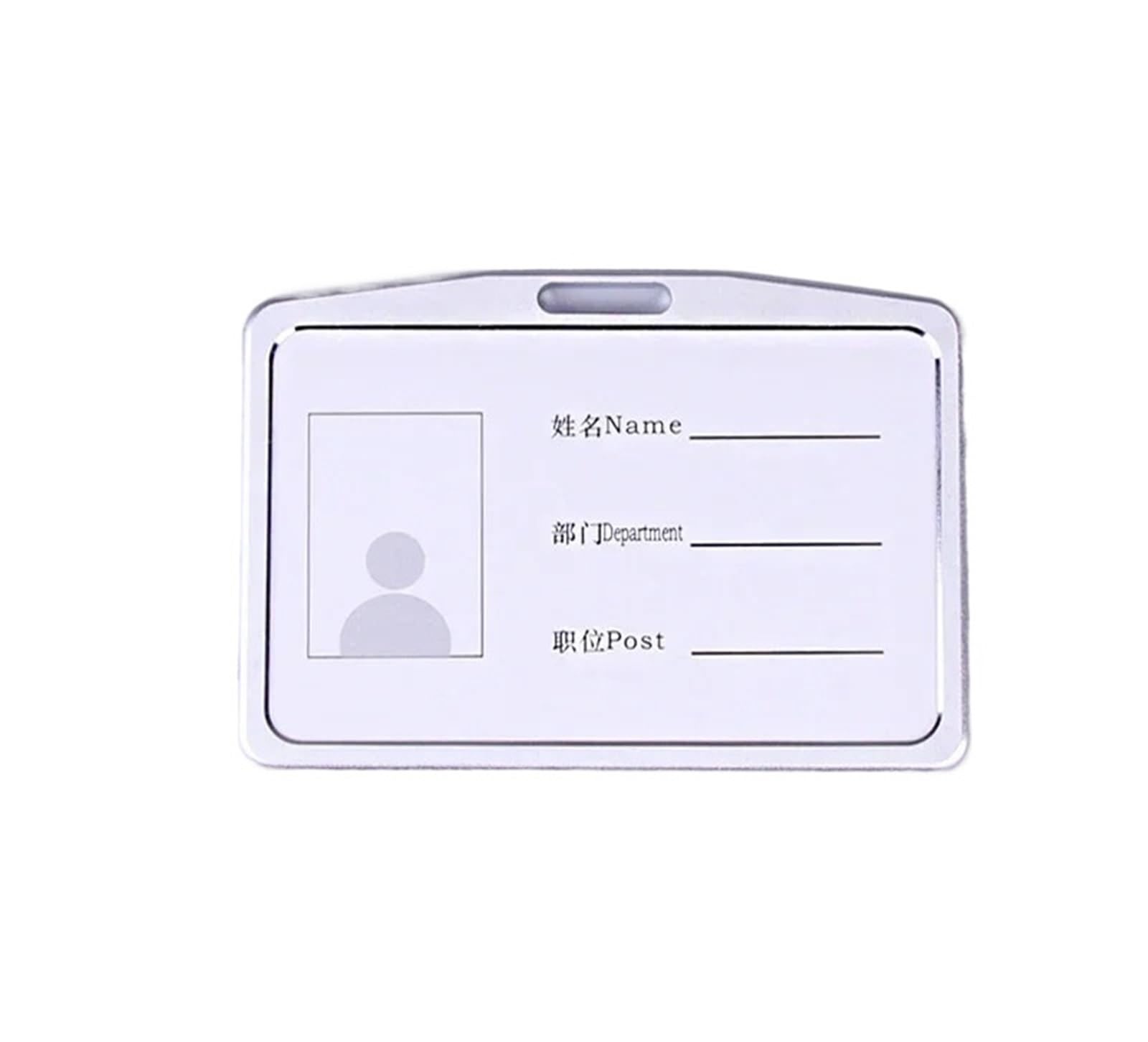Lot de 15 porte-badges en aluminium pour le travail de bureau - Porte-cartes d'identité en alliage d'aluminium - Couverture pour nom d'employé de bureau (4)