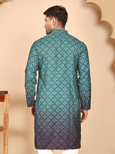 Image of Jompers Men's Ombre Pure Cotton Straight Kurta