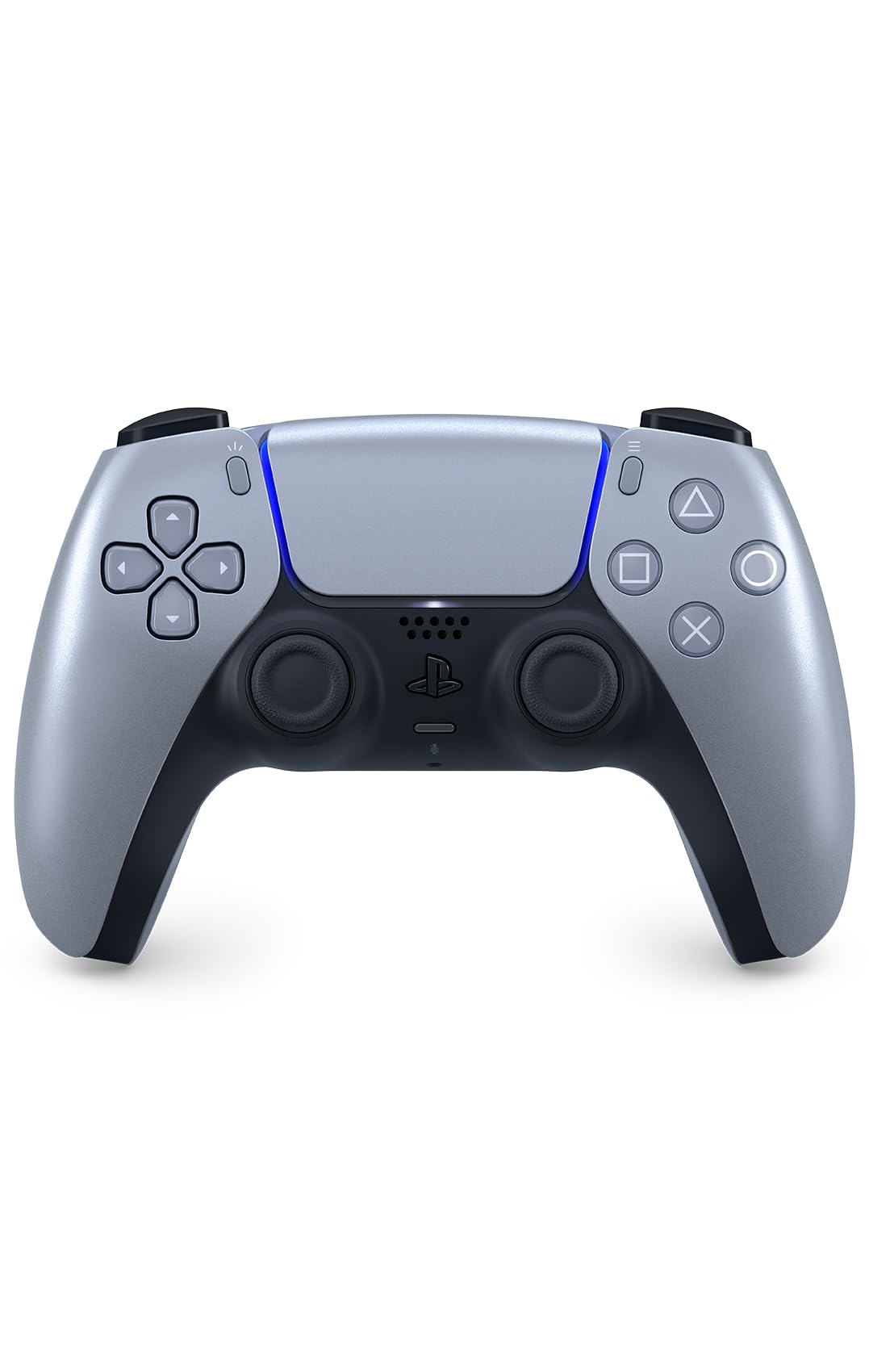 Playstation Sony, Manette 5 officielle DualSense, Sans fil, Batterie rechargeable, Bluetooth, Compatible avec PS5 et PC, Couleur : Sterling Silver