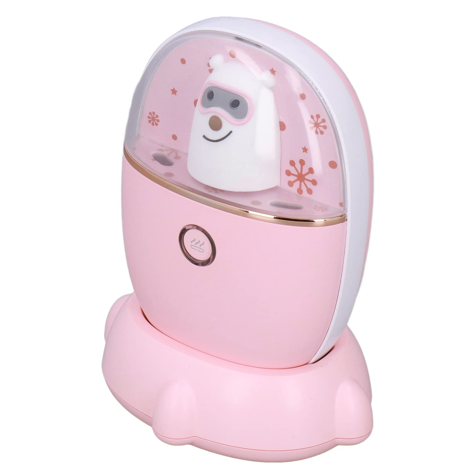 Scaldamani ricaricabile Piccolo scaldamani portatile bifacciale con ricarica USB per il viaggio a casa (Rosa)