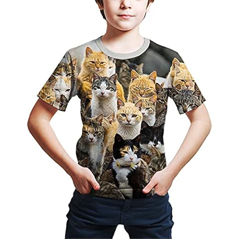 Camiseta De Verano para Niños con Estampado 3D De Animales Cover