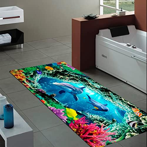WODEJIA Flannel Mat Non Slip 3D Print for Bedside and