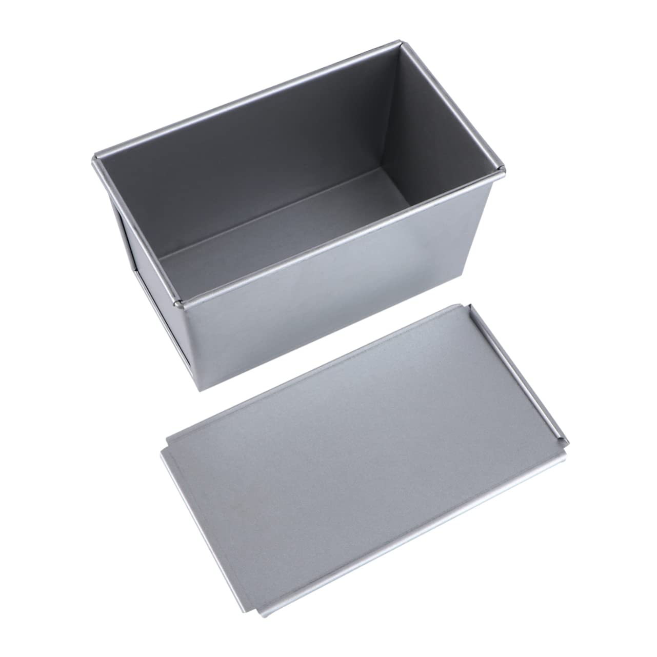 Rechteckige Toastform mit Deckel aus Aluminiumlegierung, Silber