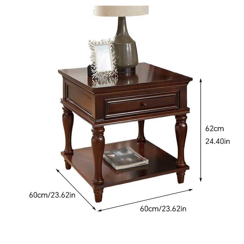 eexbz Sofa Wooden Sofa Side Table Corner Side Table Simple Square Living Room Side Table Sofas for Living Room(B)