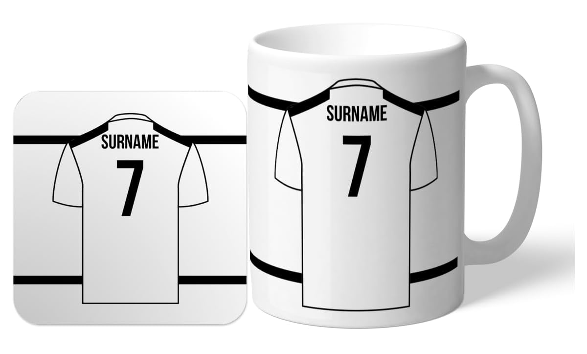 Personalised Derby County Shirt Mug & Coaster Set