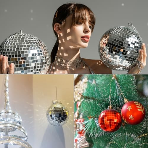Bolas de discoteca sin imperfecciones usando azulejos de espejo de mosaico autoadhesivos 8
