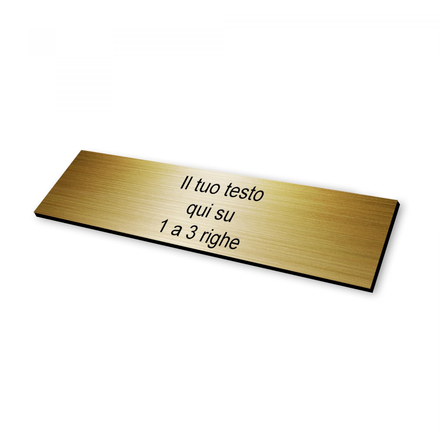 Personalised Engraved Plate Self Adhesive CIN Code Plaque Brushed Gold Size 10 x 2.5cm