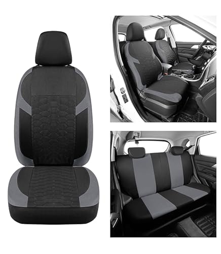 Chifeng Juego completo de fundas de asiento de coche para MG ZS 3 4 5 6 (gris)