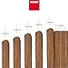 NOOR Weidenmatte Deluxe Natur 0,90 x 3,00 m - Natürlicher Sicht- und Windschutz aus Weidenzweigen für Garten, Terrasse & Balkon - verwebt mit verzinktem Draht