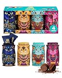 Monty Bojangles Kit-Tins Cocoa Dusted Chocolate Truffles Gift Set (4 x 36g) Four Flavours In One, Luxury Chocolatey Truffles - Collectable Cat Tins, Truffles Chocolate Gift Box With Bespoke Design