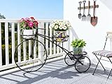 porte fer forgé ile de france Design Artistique en Forme de Vélo - Ce support pour plantes unique allie élégance et originalité avec son style vélo rétro-moderne, parfait pour embellir votre intérieur, terrasse ou balcon d'une touche décorative