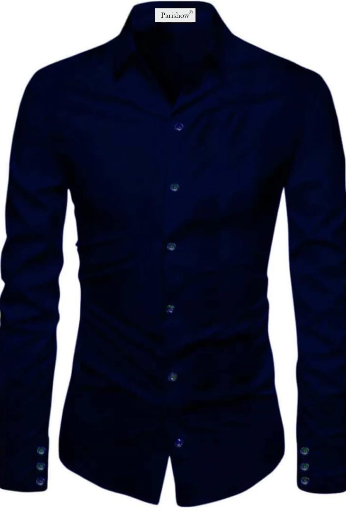 Polycotton Solid Shirt Fabric (Unstitched) PJE-Ushirt Navyblue-1-image-45