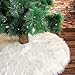 Deggodech 90cm Bianco Peluche Gonna Albero di Natale Grande Bianca Finta Pelliccia Gonne Albero Natale Copertura Albero di Natale Decorazioni Natalizie Christmas Tree Skirt - 35pollici
